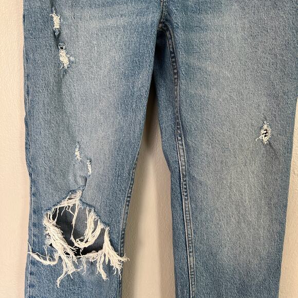 Abercrombie & Fitch Jeans Women’s Size 26 / 2 High Rise The Dad Distressed Denim - Picture 6 of 11